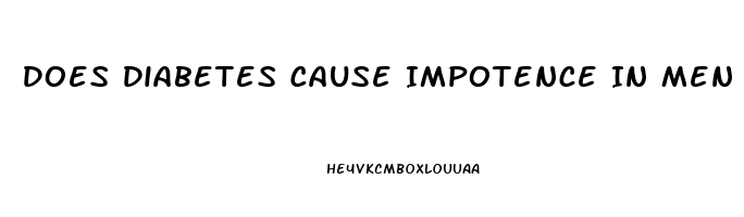 Does Diabetes Cause Impotence In Men