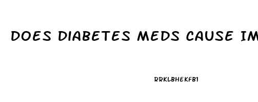 Does Diabetes Meds Cause Impotence