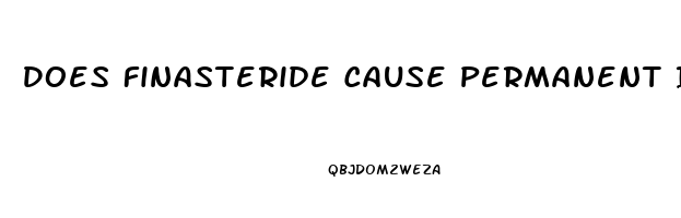 Does Finasteride Cause Permanent Impotence