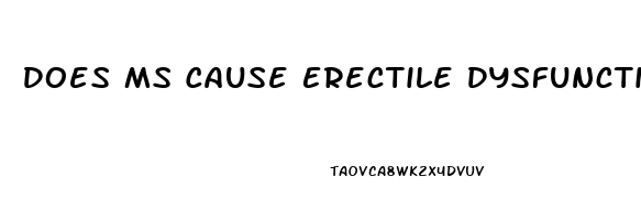 Does Ms Cause Erectile Dysfunction