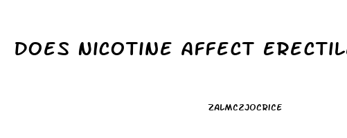 Does Nicotine Affect Erectile Dysfunction