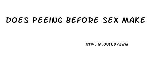 Does Peeing Before Sex Make You Last Longer