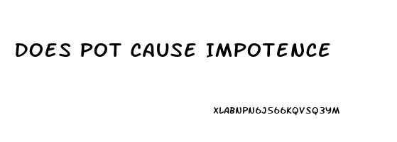 Does Pot Cause Impotence