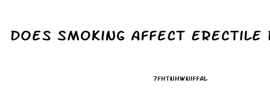 Does Smoking Affect Erectile Dysfunction