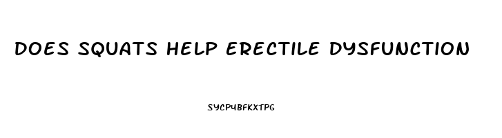 Does Squats Help Erectile Dysfunction