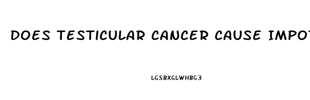 Does Testicular Cancer Cause Impotence