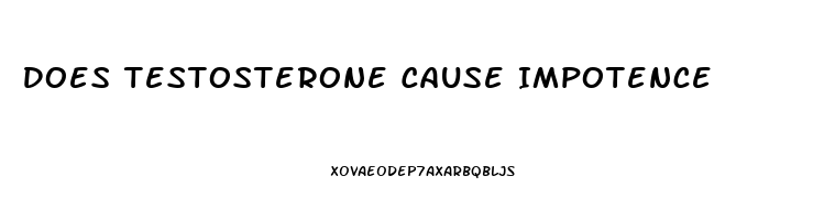 Does Testosterone Cause Impotence