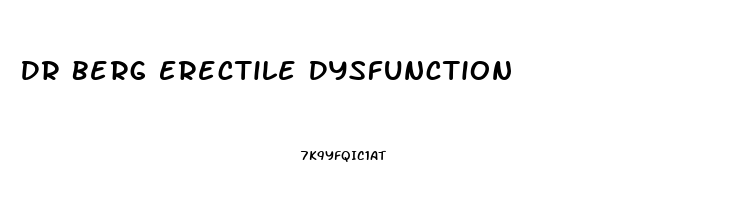Dr Berg Erectile Dysfunction