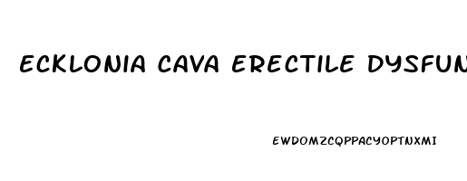 Ecklonia Cava Erectile Dysfunction