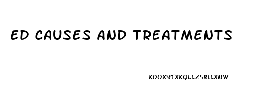 Ed Causes And Treatments
