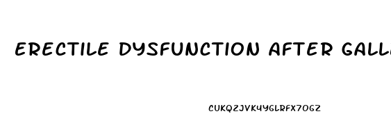 Erectile Dysfunction After Gallbladder Surgery