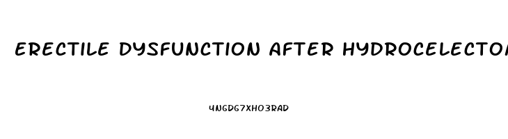 Erectile Dysfunction After Hydrocelectomy