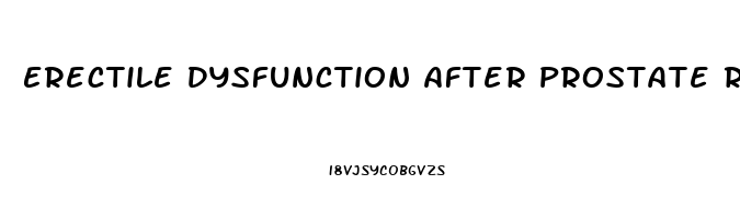 Erectile Dysfunction After Prostate Radiotherapy