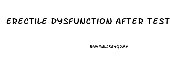 Erectile Dysfunction After Testicular Cancer