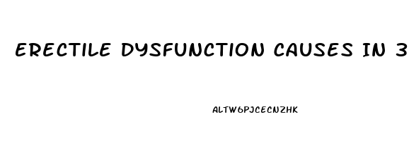 Erectile Dysfunction Causes In 30s