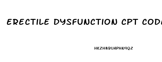 Erectile Dysfunction Cpt Code