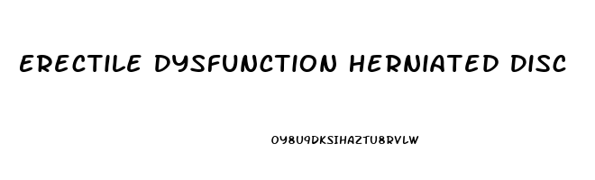 Erectile Dysfunction Herniated Disc