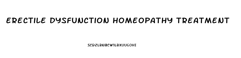 Erectile Dysfunction Homeopathy Treatment