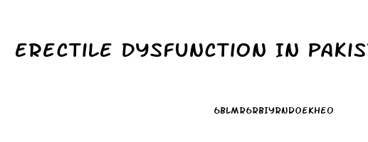 Erectile Dysfunction In Pakistan
