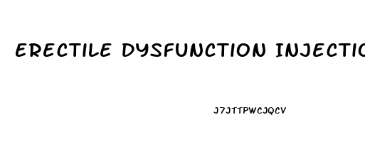 Erectile Dysfunction Injections Cost