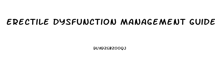 Erectile Dysfunction Management Guidelines