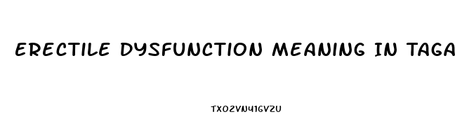 Erectile Dysfunction Meaning In Tagalog