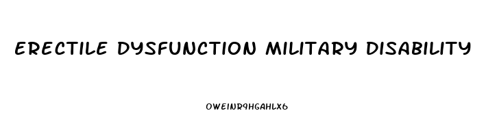 Erectile Dysfunction Military Disability