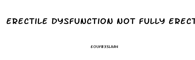 Erectile Dysfunction Not Fully Erect