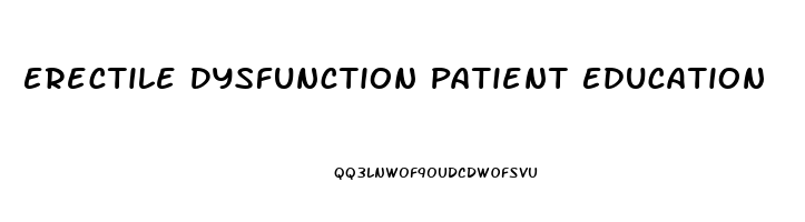 Erectile Dysfunction Patient Education