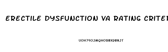 Erectile Dysfunction Va Rating Criteria