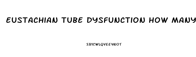 Eustachian Tube Dysfunction How Many Does This Affect Per Year
