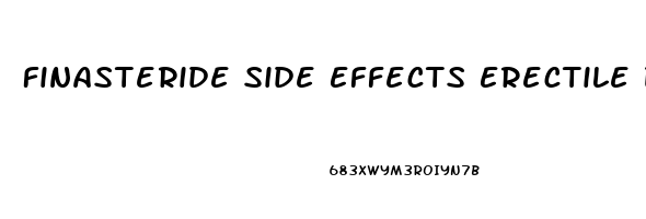 Finasteride Side Effects Erectile Dysfunction