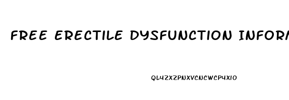 Free Erectile Dysfunction Information