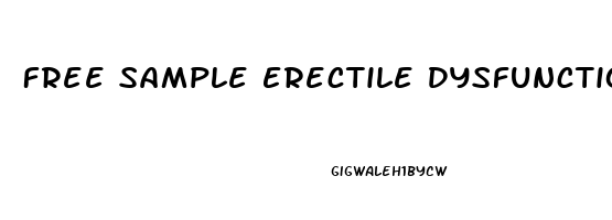 Free Sample Erectile Dysfunction Pills