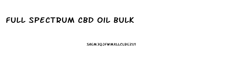 Full Spectrum Cbd Oil Bulk
