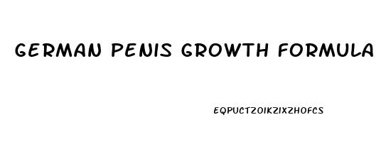 German Penis Growth Formula