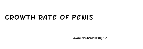 Growth Rate Of Penis