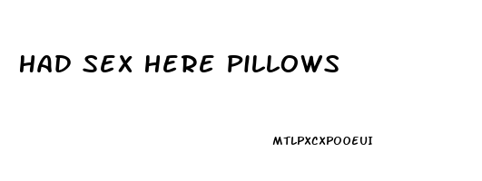 Had Sex Here Pillows