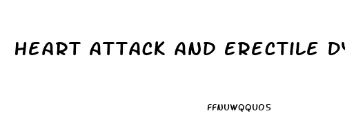 Heart Attack And Erectile Dysfunction