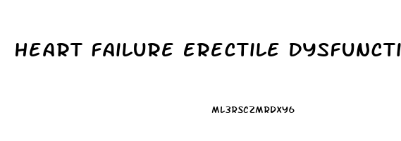 Heart Failure Erectile Dysfunction