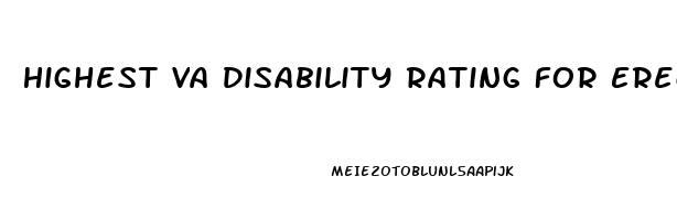 Highest Va Disability Rating For Erectile Dysfunction
