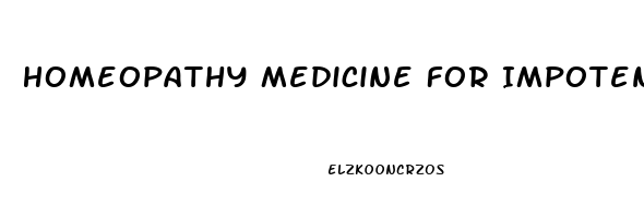 Homeopathy Medicine For Impotence