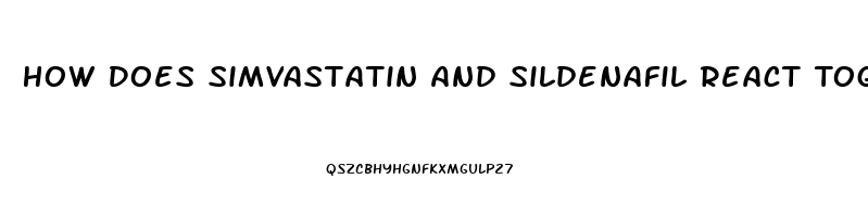 How Does Simvastatin And Sildenafil React Together