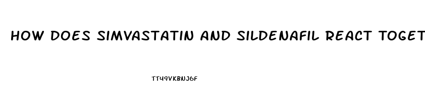 How Does Simvastatin And Sildenafil React Together