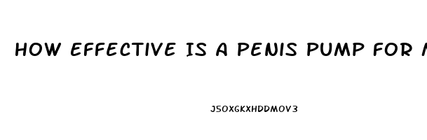 How Effective Is A Penis Pump For Male Impotence