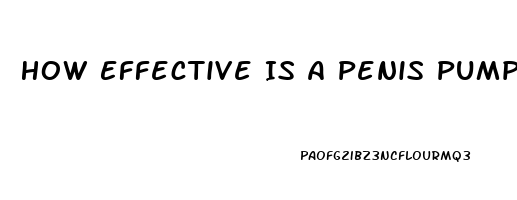 How Effective Is A Penis Pump For Male Impotence