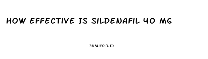 How Effective Is Sildenafil 40 Mg