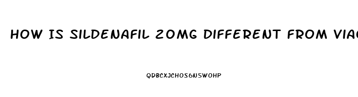 How Is Sildenafil 20mg Different From Viagra