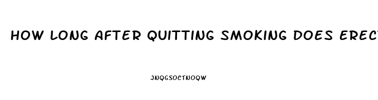 How Long After Quitting Smoking Does Erectile Dysfunction Improve