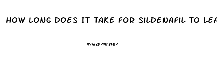 How Long Does It Take For Sildenafil To Leave Your System